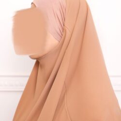 Khimar court en crêpe pointu khimar triangle khimar pas cher mon hijab pas cher camel